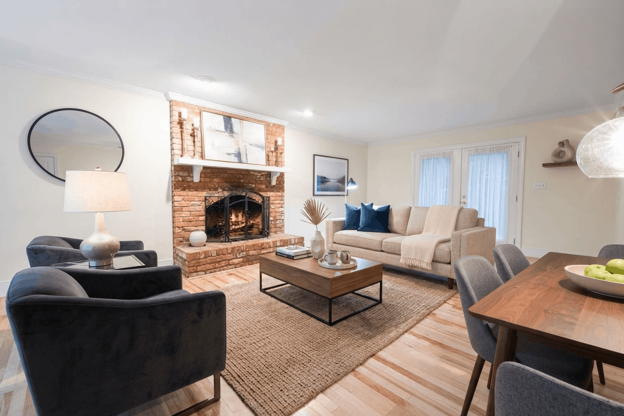 Beautifully staged living room